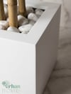 Seperatör Bambu Modelleri | MDF Saksılı Yapay BambuBambu Seperatör (100 cm Beyaz Mdf Saksıda)