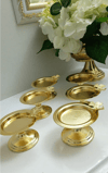 Yaren Style Kelebekli Dekoratif 6 li Gold Renk Makaronluk Lokumluk Kahve Yanı Sunumluk Kelebekli Dekoratif 6 li Gold Renk Makaronluk Lokumluk Kahve Yanı Sunumluk