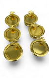 Yaren Style Kelebekli Dekoratif 6 li Gold Renk Makaronluk Lokumluk Kahve Yanı Sunumluk Kelebekli Dekoratif 6 li Gold Renk Makaronluk Lokumluk Kahve Yanı Sunumluk