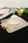 Yaren Style6 Adet Yelpaze Krem Gold Simli Bardak Altlığı & Kokteyl Peçetesi6 Adet Yelpaze Krem Gold Simli Bardak Altlığı & Kokteyl Peçetesi