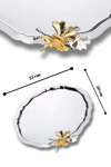 Yaren Style6'lı Lüx Oval Kahve Sunum Tepsisi | Kelebek Aksesuarlı Paslanmaz Kahve, Çay, Dekoratif Tepsi 25x20cm6'lı Lüx Oval Kahve Sunum Tepsisi | Kelebek Aksesuarlı Paslanmaz Kahve, Çay, Dekoratif Tepsi 25x20cm