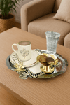 Yaren Style6'lı Lüx Oval Kahve Sunum Tepsisi | Kelebek Aksesuarlı Paslanmaz Kahve, Çay, Dekoratif Tepsi 25x20cm6'lı Lüx Oval Kahve Sunum Tepsisi | Kelebek Aksesuarlı Paslanmaz Kahve, Çay, Dekoratif Tepsi 25x20cm
