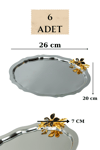 Yaren Style6'lı Lüx Oval Mini Zambak Çiçek Figürlü Paslanmaz Çelik Kahve Sunum Tepsisi – Kararmayan Şıklık6'lı Lüx Oval Mini Zambak Çiçek Figürlü Paslanmaz Çelik Kahve Sunum Tepsisi – Kararmayan Şıklık