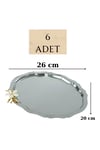 Yaren Style6'lı Lüx Oval Mini Zambak Çiçek Figürlü Paslanmaz Çelik Kahve Sunum Tepsisi – Kararmayan Şıklık6'lı Lüx Oval Mini Zambak Çiçek Figürlü Paslanmaz Çelik Kahve Sunum Tepsisi – Kararmayan Şıklık