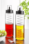 Yaren StyleAhşap Standlı 2`li 500 Ml Damlatmaz Akıllı Cam Yağlık-sirkelik Seti