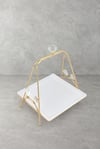 Linea Cristallo Kristal Taşlı Gold Sunumluk 20x20 cm | Yaren Style - Yaren Style