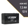 12V Volt / 7.2AH Amper Kuru Tip AGM Akü