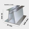 55x600 mm Solar Panel Montaj Aşık Profili