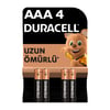 Duracell Alkalin AAA 4'lü İnce Pil
