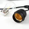 Forlife rustik tasarımlı 220Volt 10 Adet E27 Duylu 20 Metre Kablolu Set (20 Adet S14 Led Ampul Hediyeli)