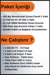 TV+Aydınlatma Short Mono Solar Paket 220 Volt-800Wp