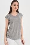 HN1256Kolları Büzgü Detaylı T-shirt