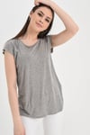 HN1256Kolları Büzgü Detaylı T-shirt