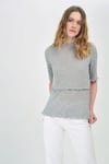 HN1323Dikiş Detaylı  Tshirt