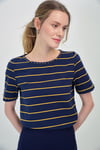 HN1336Boncuk Detaylı T-shirt