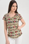 HN1377Basic V Yaka T-shirt