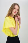 HN1531Kolu Fırfır Detaylı T-shirt