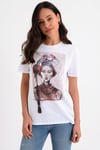 HN1609Kontrast Renklerde T-shirt