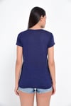 HN1706Bisiklet Yakalı Basic T-shirt