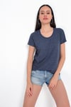 HN1706Bisiklet Yakalı Basic T-shirt