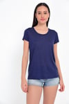 HN1706Bisiklet Yakalı Basic T-shirt