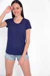 HN1706Bisiklet Yakalı Basic T-shirt