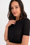 HN1710Kendinden Desenli Basic T-shirt