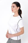 HN1928Kroşetalı Basic T-shirt