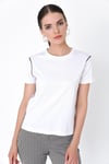 HN1928Kroşetalı Basic T-shirt
