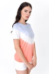 HN2009Batik Baskılı Bisiklet Yakalı Kısa Kollu T-shirt