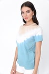 HN2009Batik Baskılı Bisiklet Yakalı Kısa Kollu T-shirt