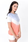 HN2009Batik Baskılı Bisiklet Yakalı Kısa Kollu T-shirt