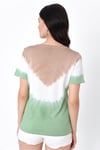 HN2009Batik Baskılı Bisiklet Yakalı Kısa Kollu T-shirt