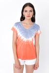 HN2011V Yakalı Batikli T-shirt