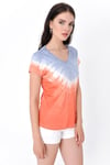 HN2011V Yakalı Batikli T-shirt