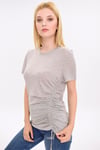 HN2045Yandan Büzdürmeli T-shirt