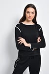 HN2126Kontrast Biyeli Bluz