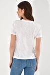 HN2421Kesik Detaylı Kısa Kollu Tshirt