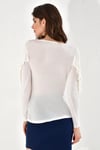 HN2441Fırfır Detaylı Bluz