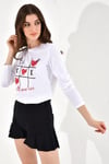 HN2513Baskılı Uzun Kollu Tshirt