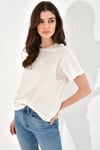 HN2523Soul Nakışlı Basic T-Shirt
