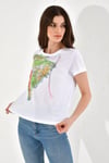HN2546Güney Amerika Baskılı Basic T-shirt