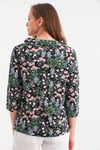 HN2643Bardot Yaka Çiçek Desenli Örme Bluz