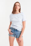 HN2707Mavi Çizgili T-shirt