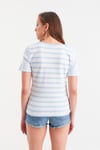 HN2707Mavi Çizgili T-shirt