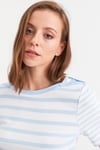 HN2707Mavi Çizgili T-shirt