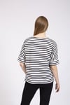 HN2746Yatay Çizgili Örme Bluz