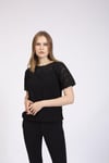 HN2747Dantel Robalı Örme Bluz