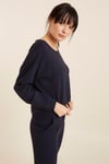 HN2871Bisiklet Yakalı Crop Örme Bluz