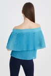 HN3030Piliseli Astarlı Dokuma Bluz